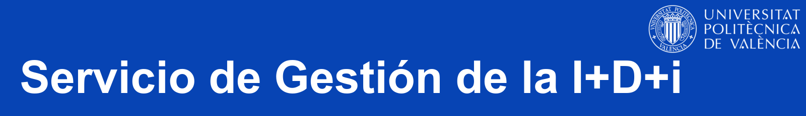 Servicio de Gestión de la I+D+i – Blog oficial